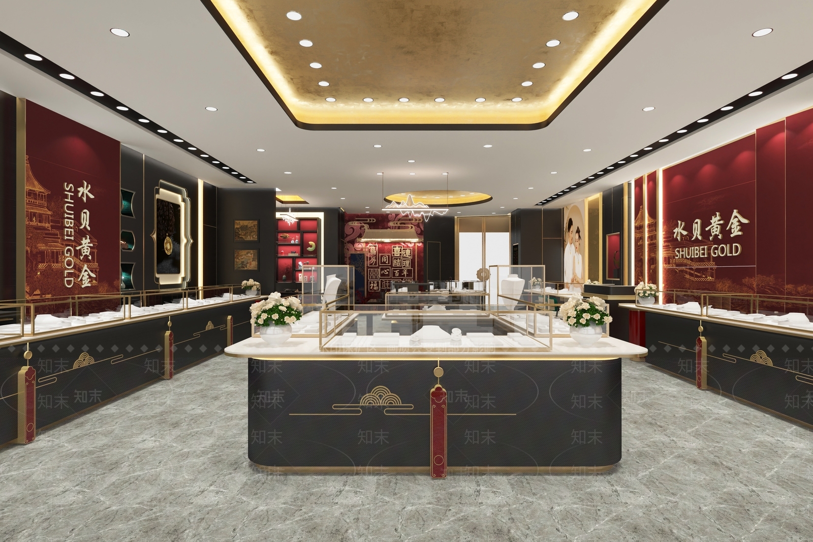 新中式珠宝店3D模型下载【ID:1172572465】