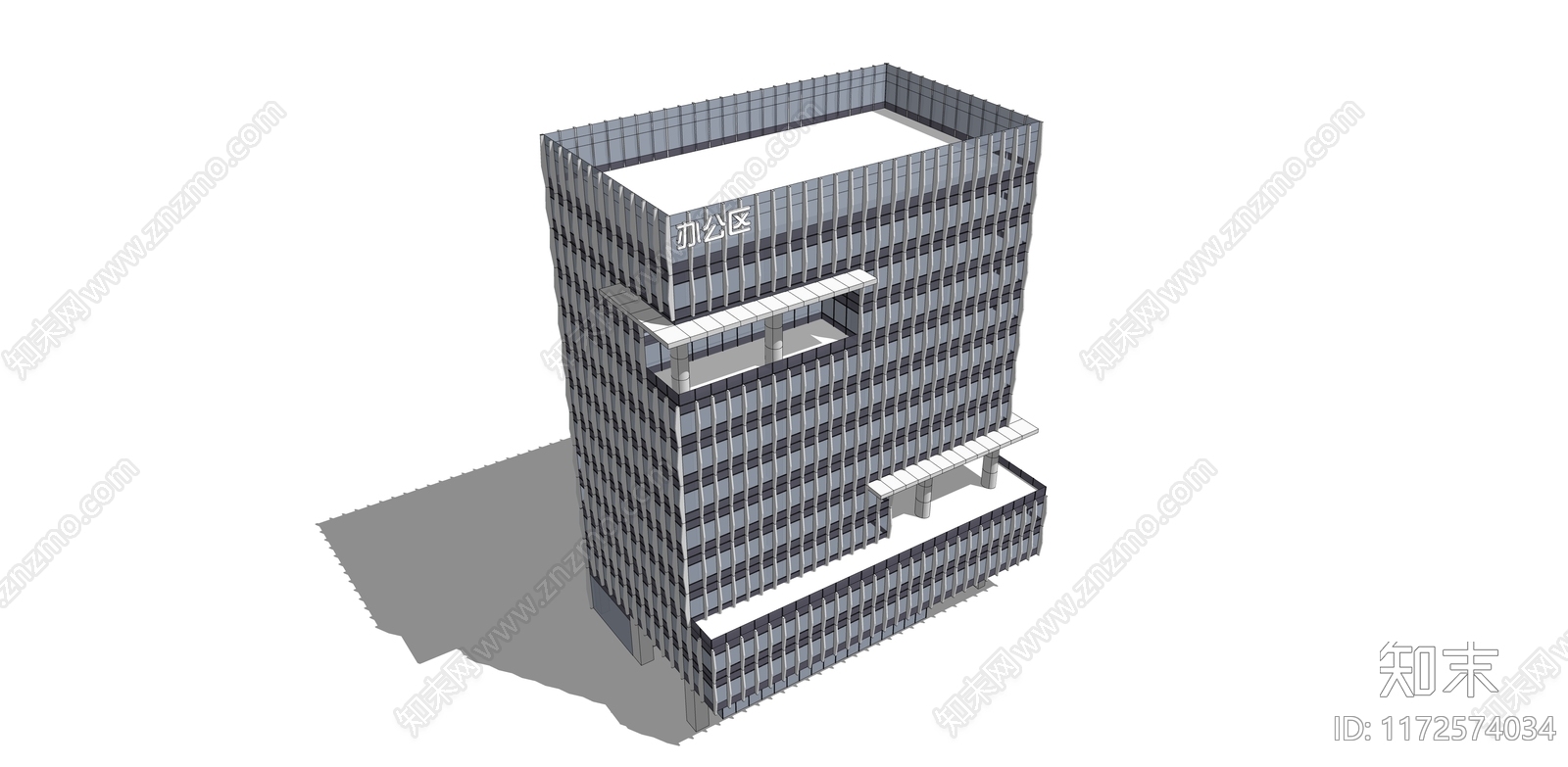 现代办公楼SU模型下载【ID:1172574034】