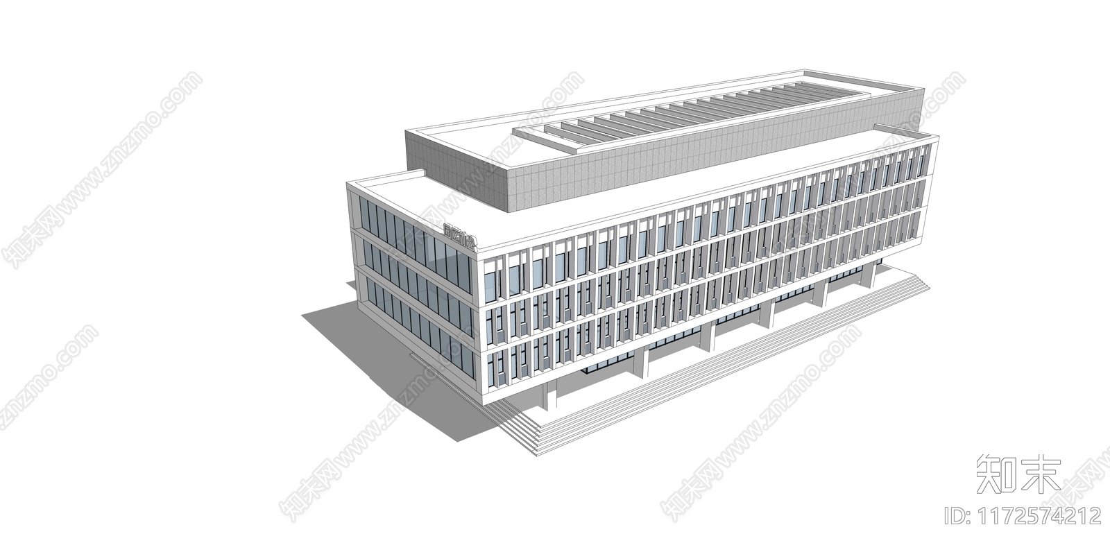 现代办公楼SU模型下载【ID:1172574212】