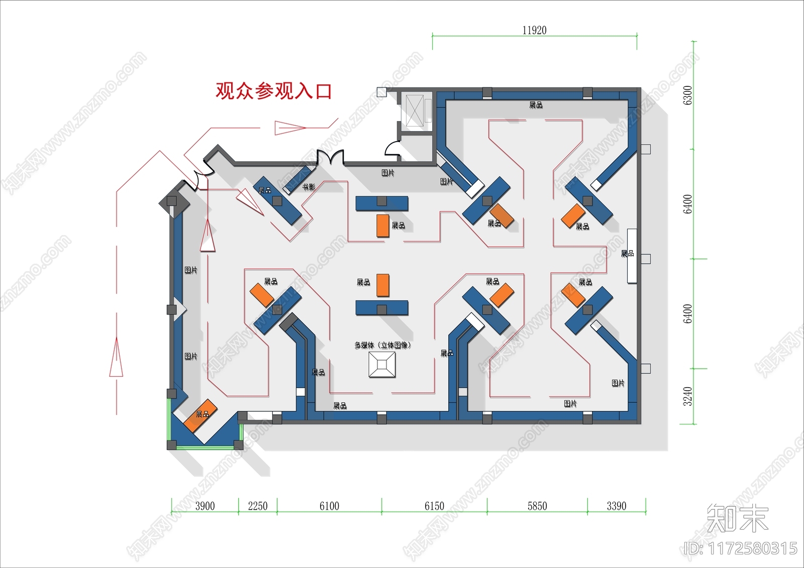 工装平面图cad施工图下载【ID:1172580315】