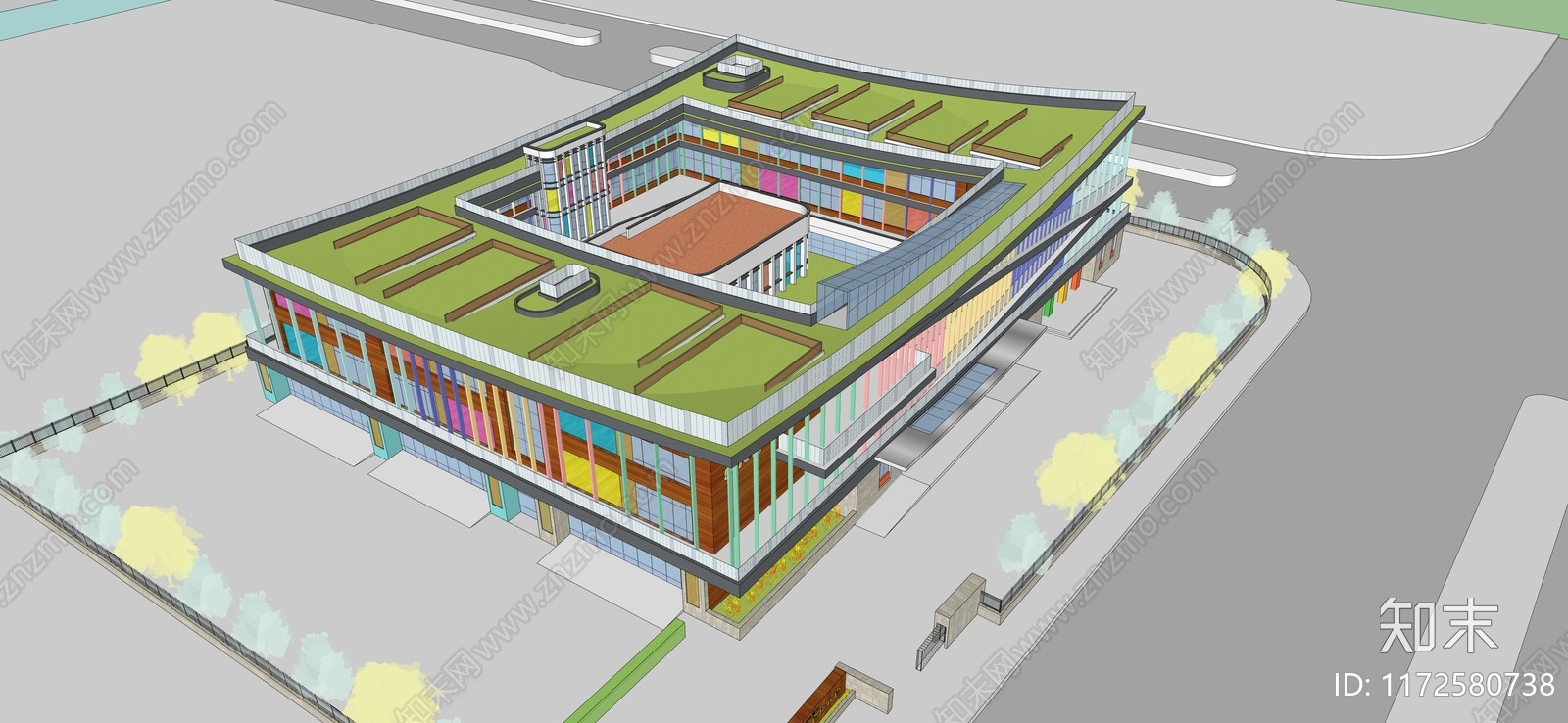 现代幼儿园SU模型下载【ID:1172580738】