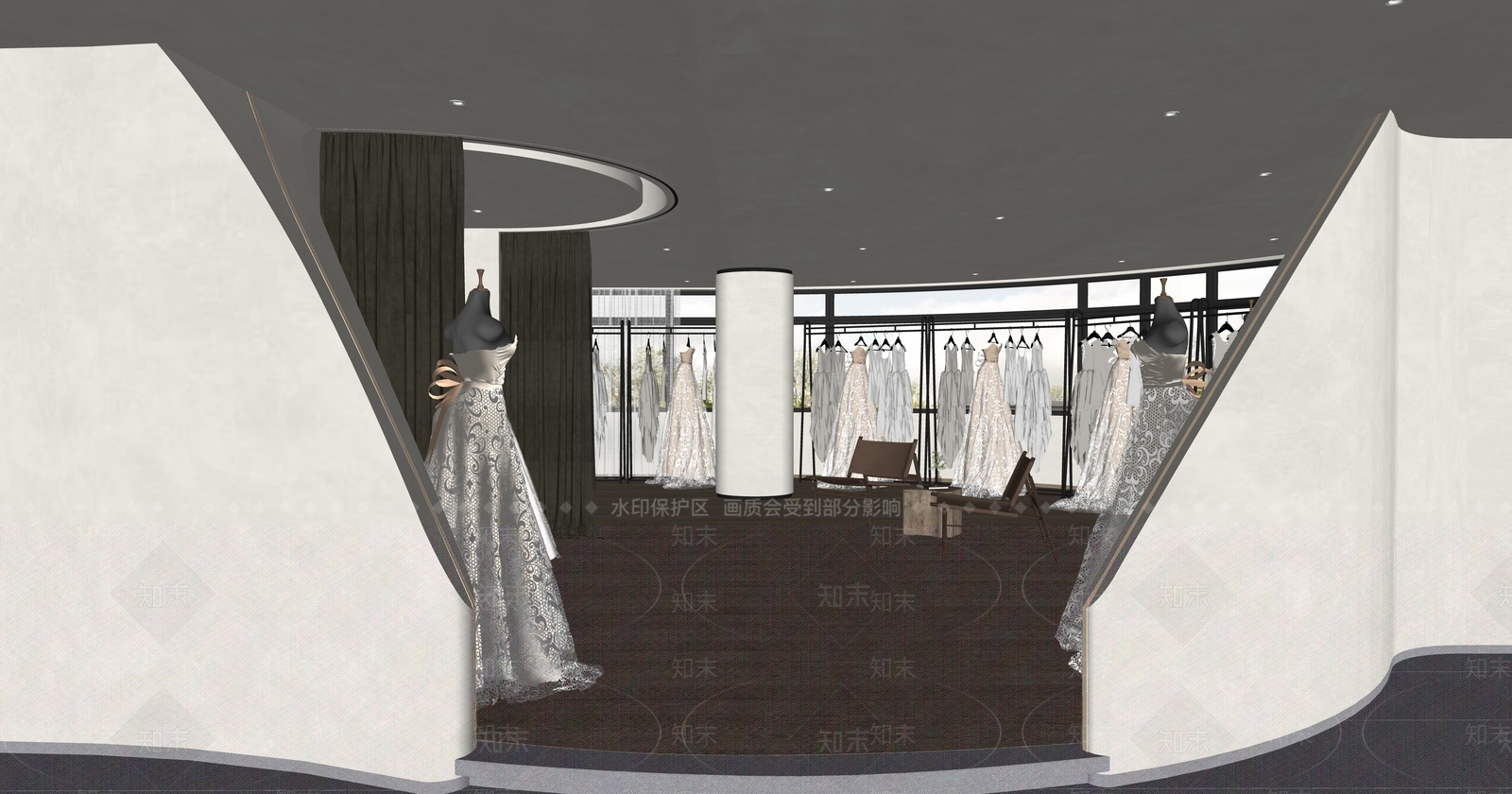 现代婚纱摄影店SU模型下载【ID:1172581521】