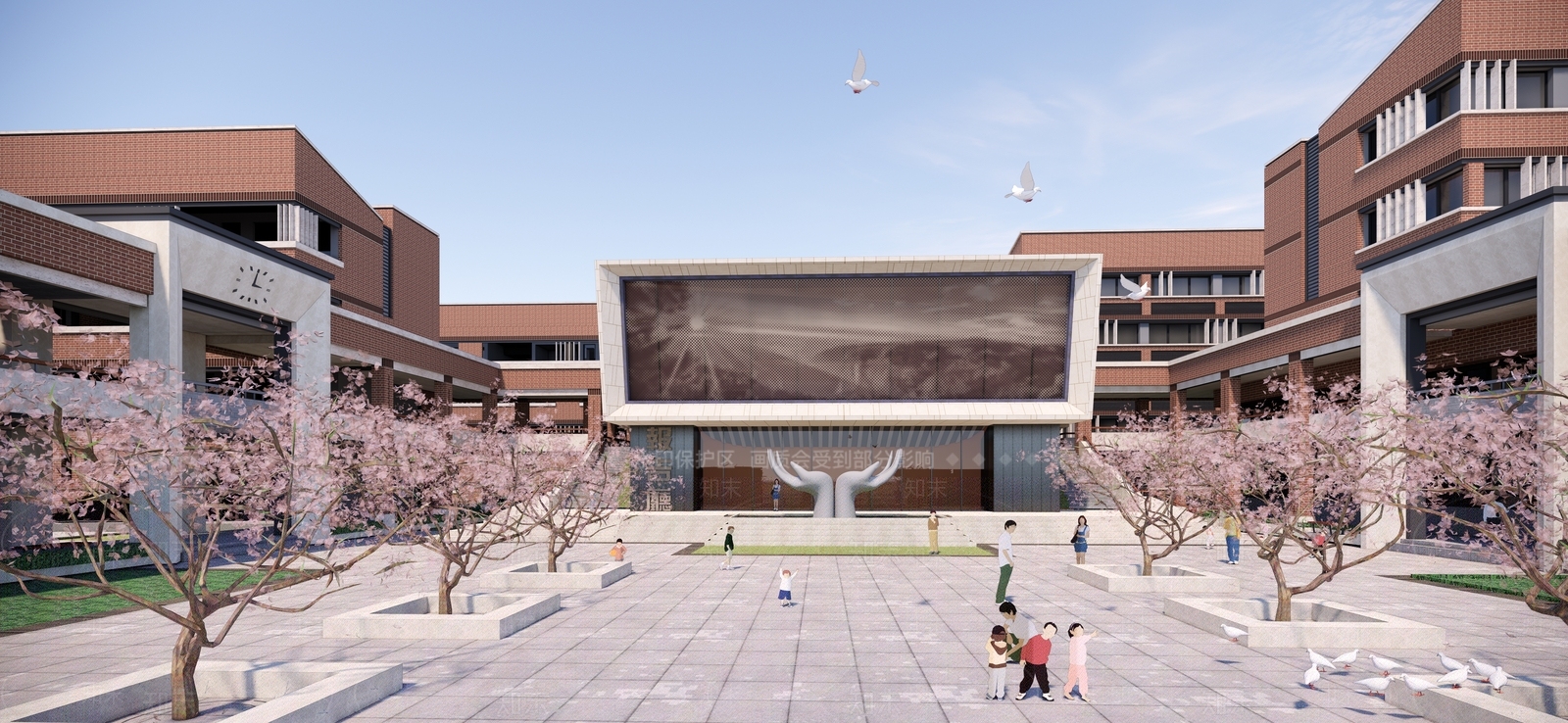 现代学校建筑SU模型下载【ID:1172581620】