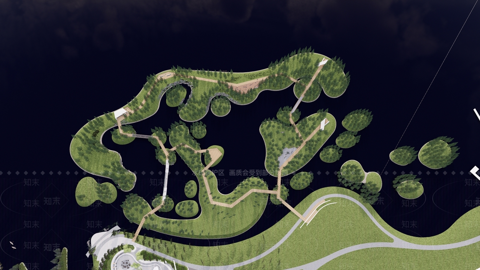 现代景观公园SU模型下载【ID:1172584339】