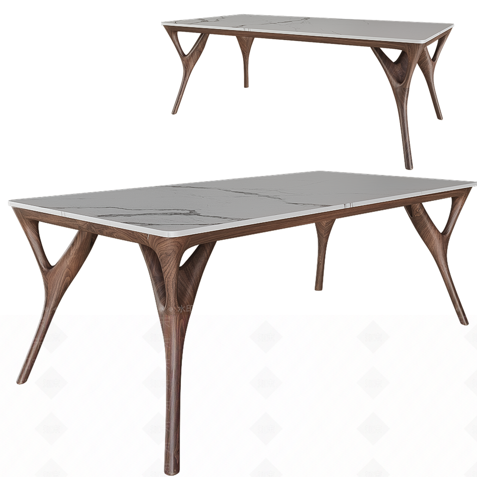 美式欧式餐桌SU模型下载【ID:1172584826】