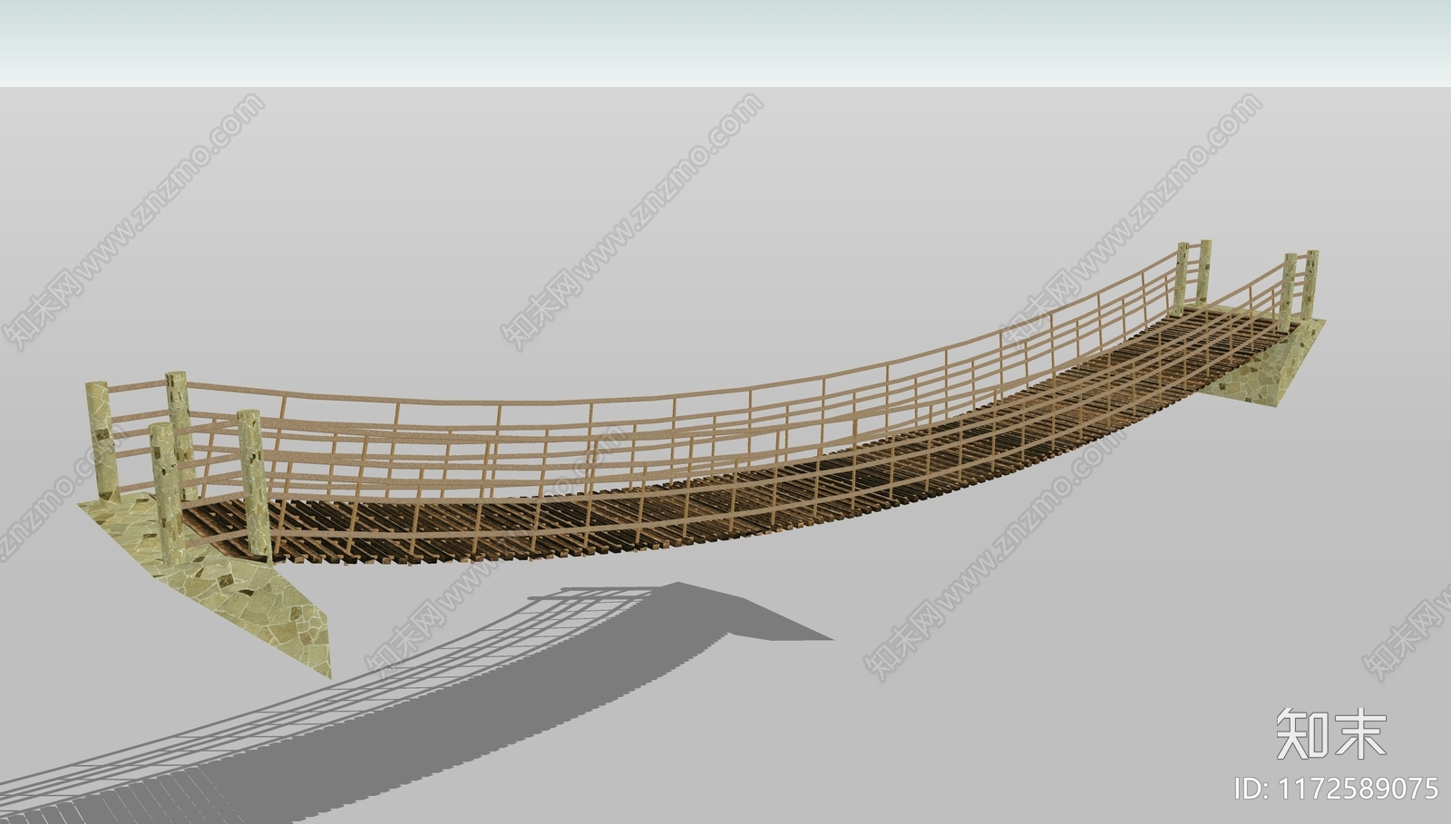 原木现代大桥SU模型下载【ID:1172589075】