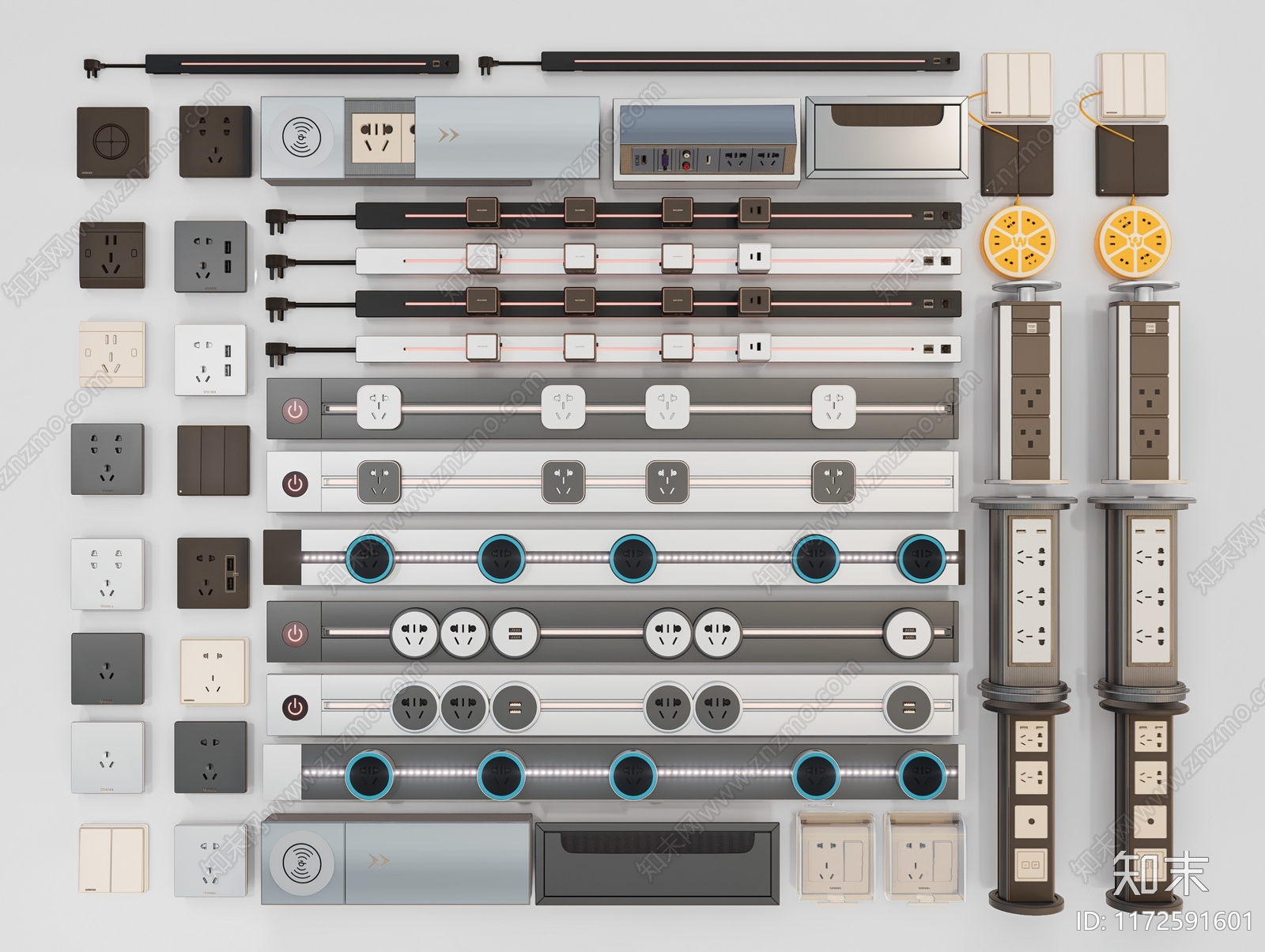 现代插座SU模型下载【ID:1172591601】