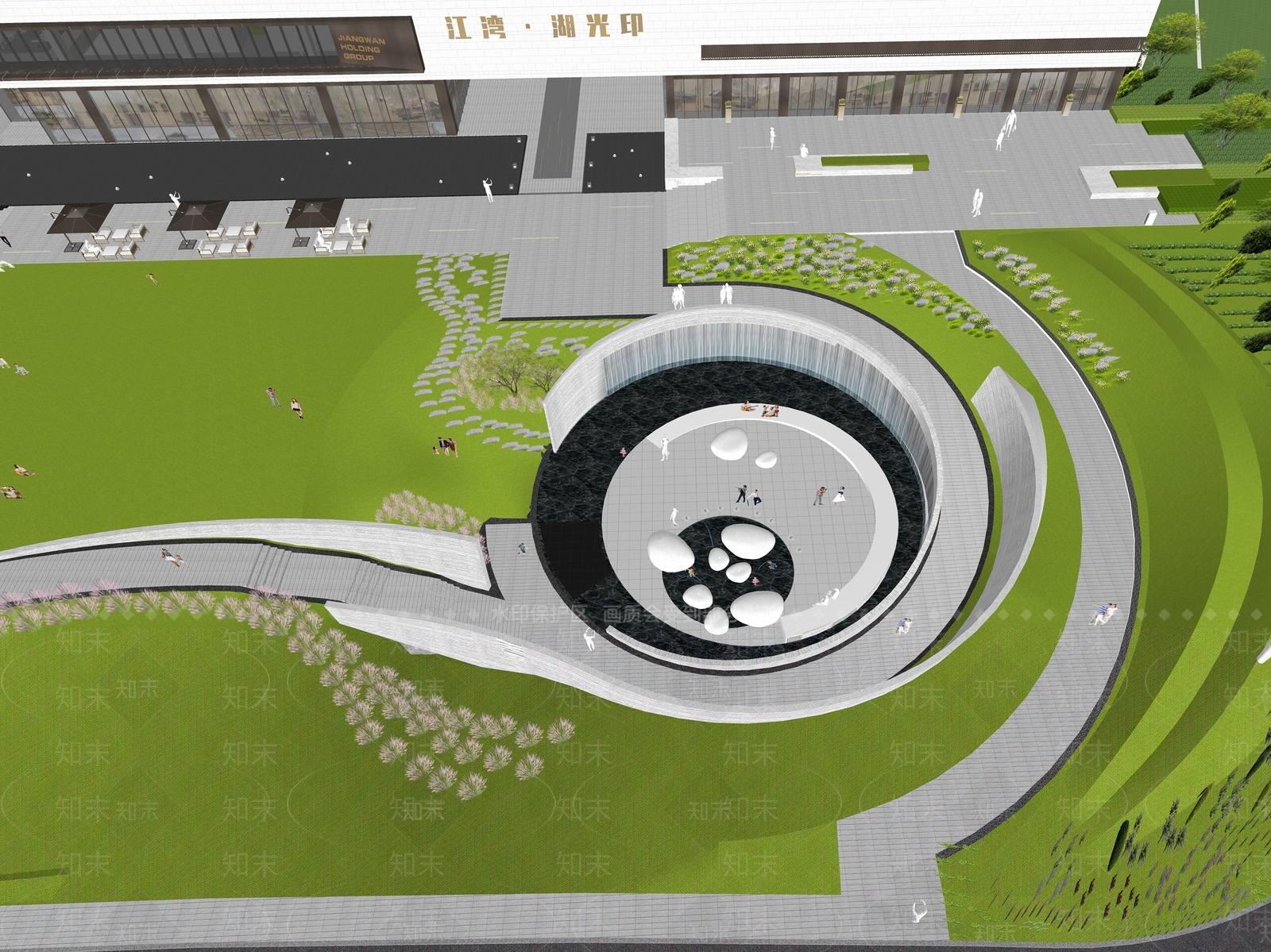 现代口袋公园SU模型下载【ID:1172592215】