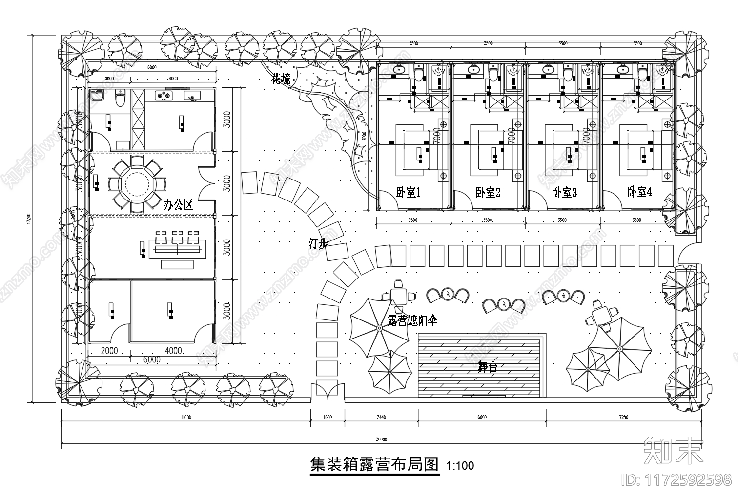 现代极简集装箱cad施工图下载【ID:1172592598】