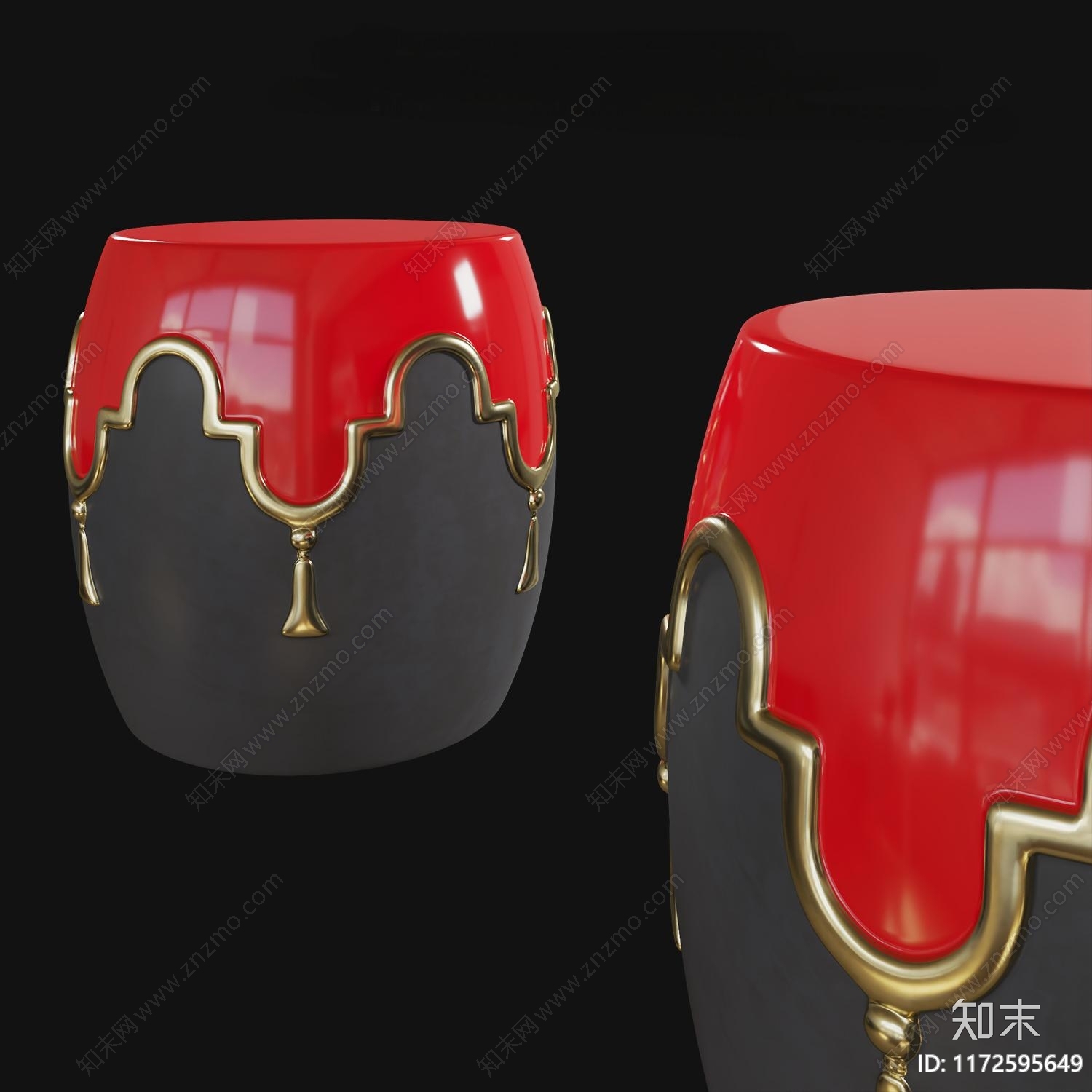 新中式中古其他凳子3D模型下载【ID:1172595649】