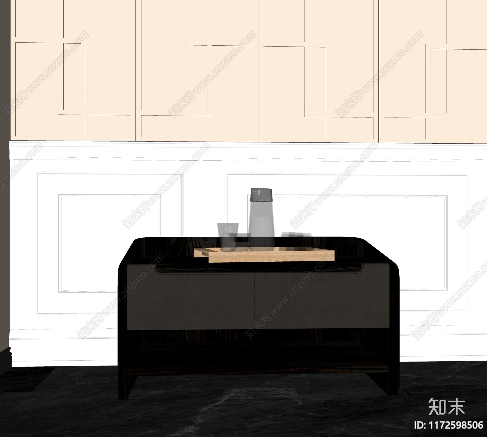 现代床头柜SU模型下载【ID:1172598506】