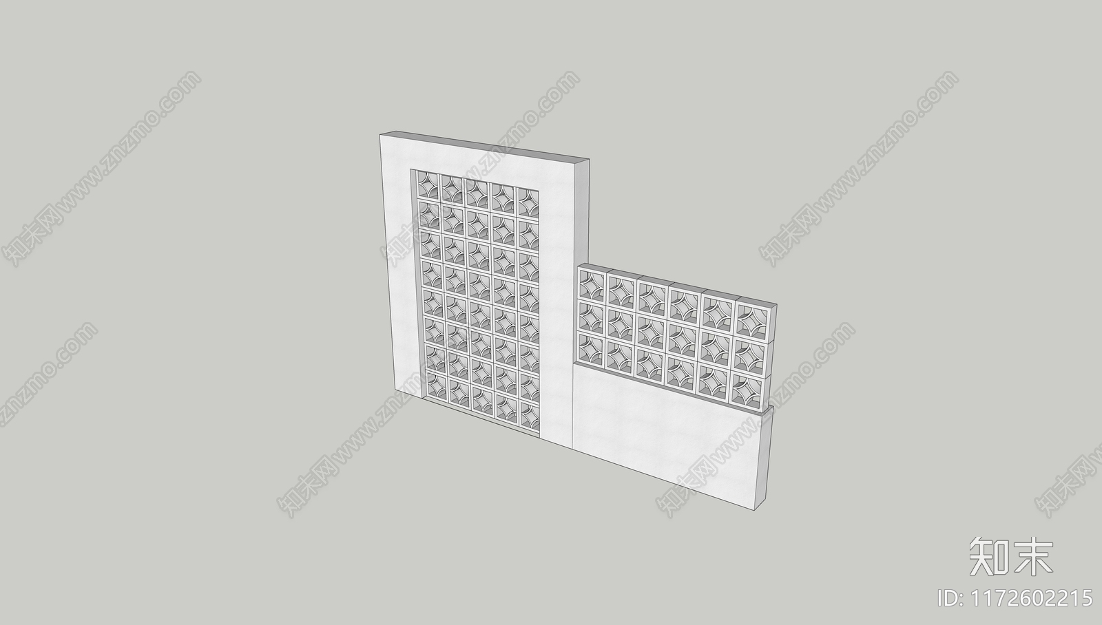 现代景墙SU模型下载【ID:1172602215】