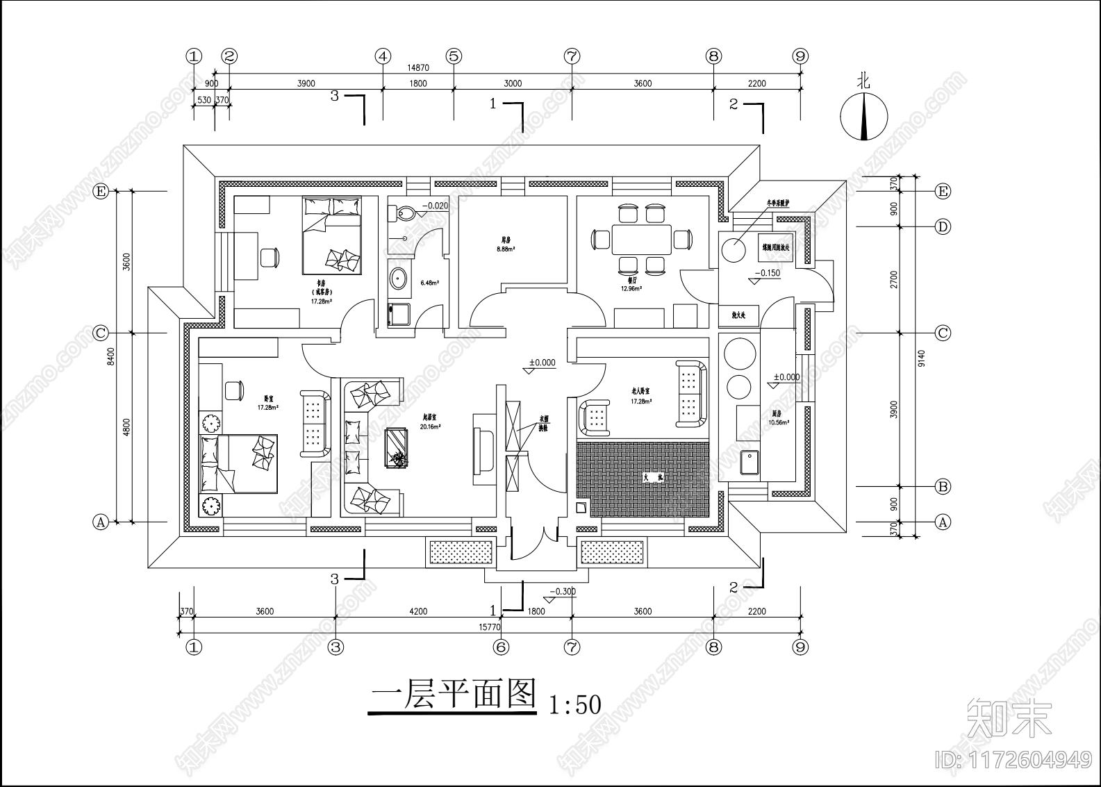 新中式其他居住建筑施工图下载【ID:1172604949】