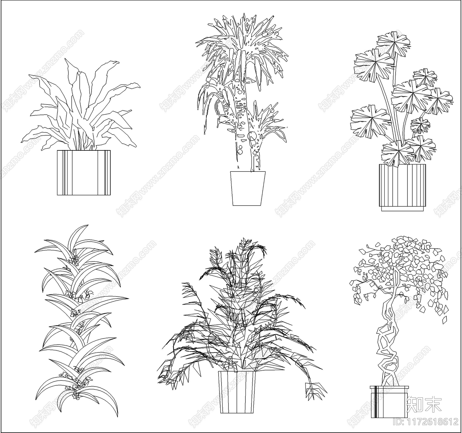 现代综合软装摆件图库施工图下载【ID:1172618612】