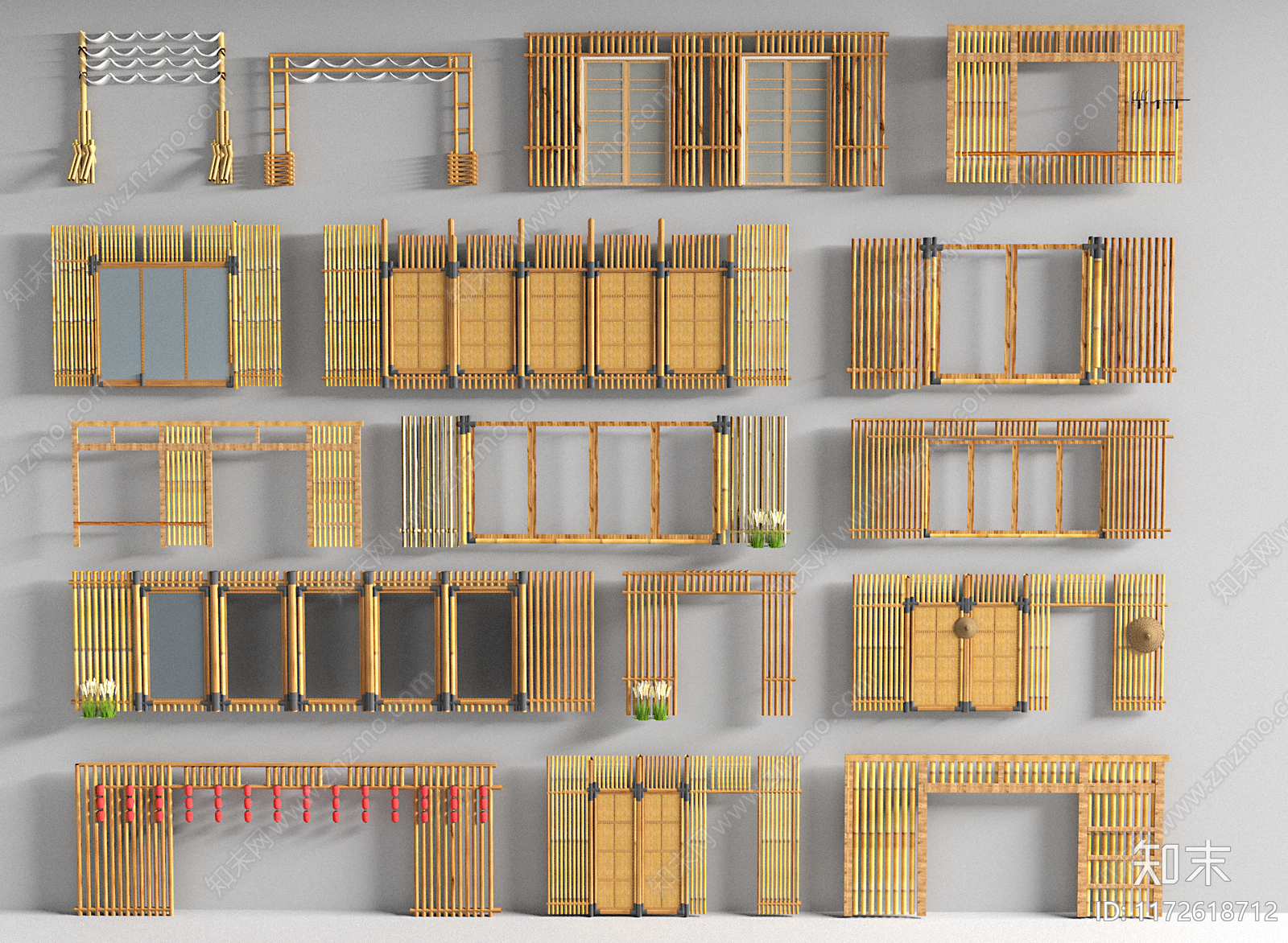 现代新中式其他门3D模型下载【ID:1172618712】