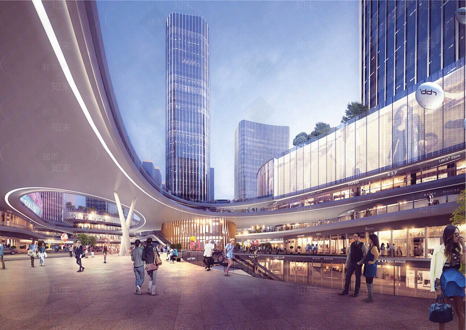 现代街道外景贴图下载【ID:1172631558】