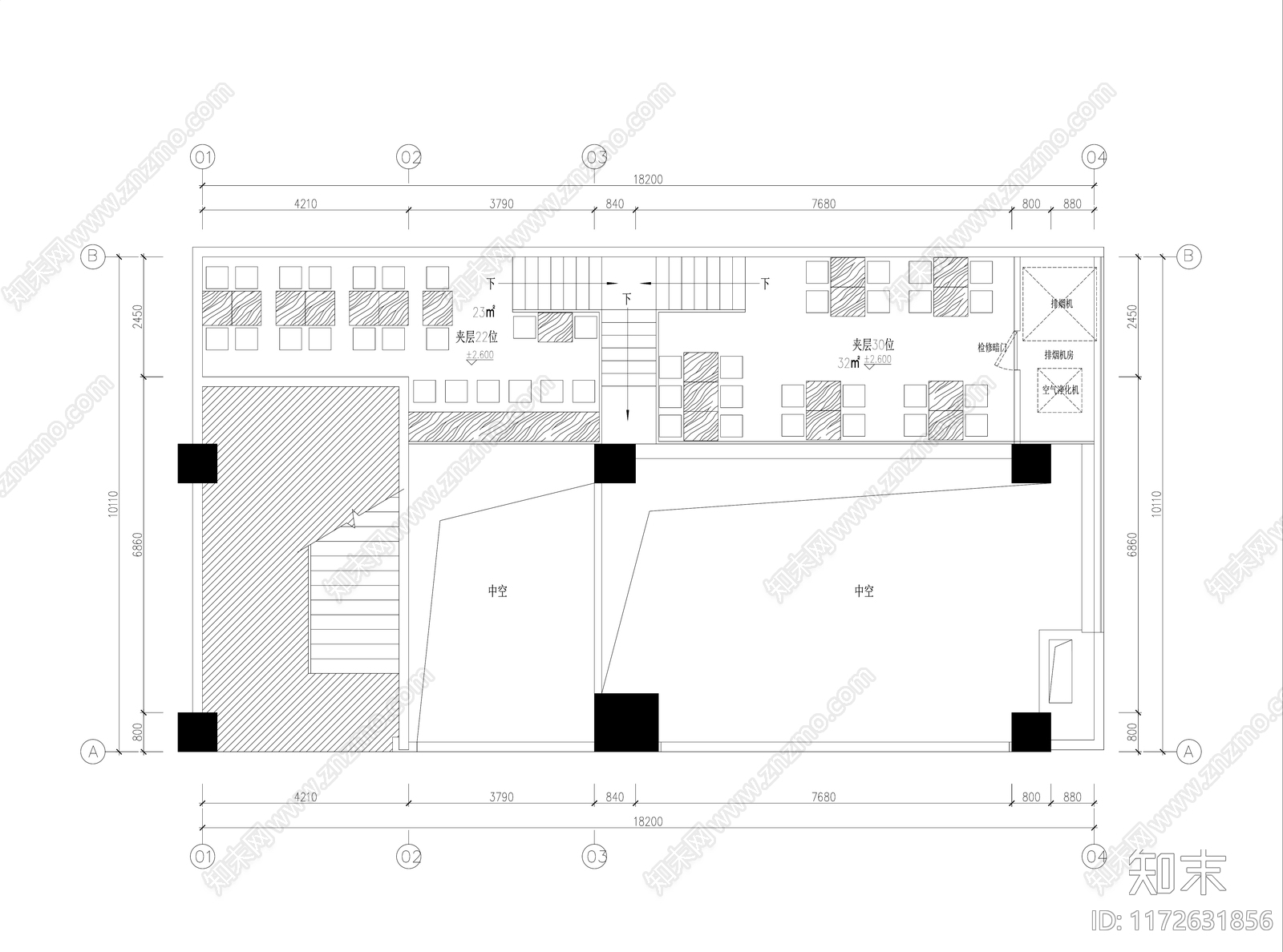 日式其他餐饮空间施工图下载【ID:1172631856】