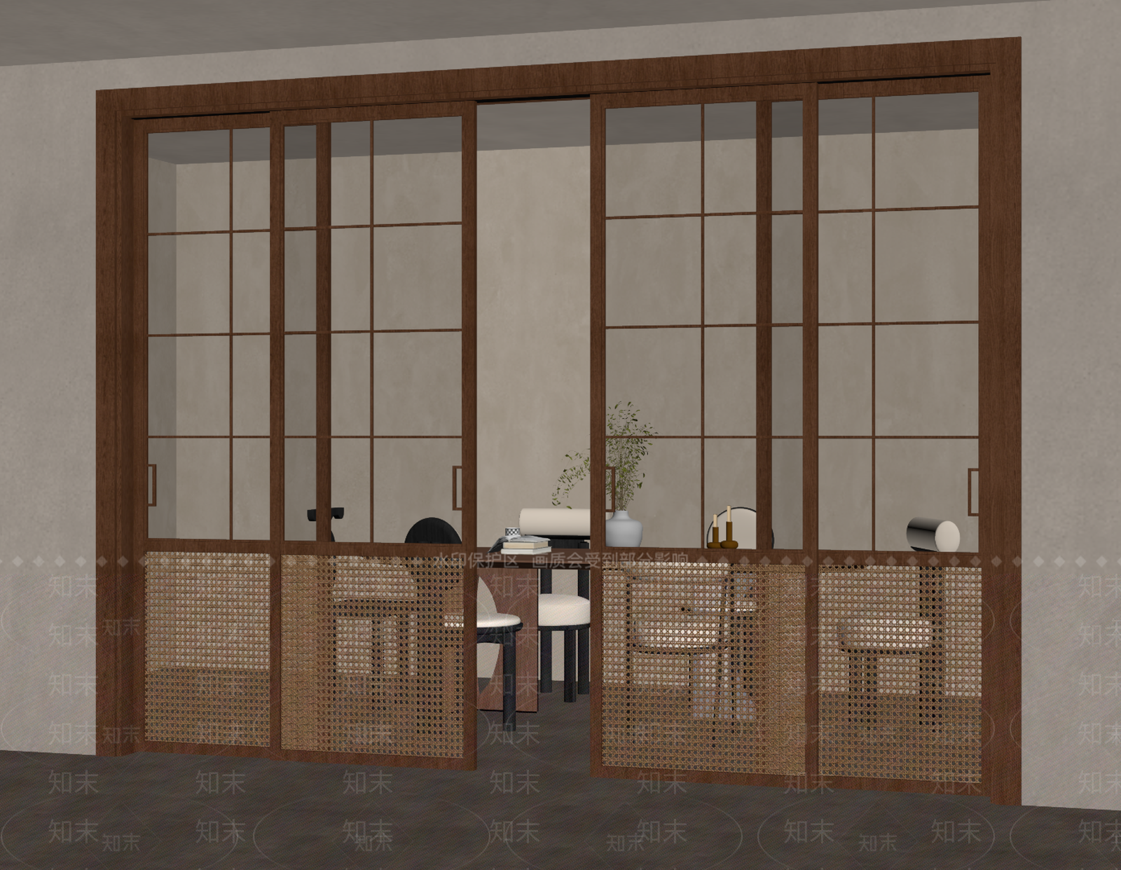 中古推拉门SU模型下载【ID:1172639702】