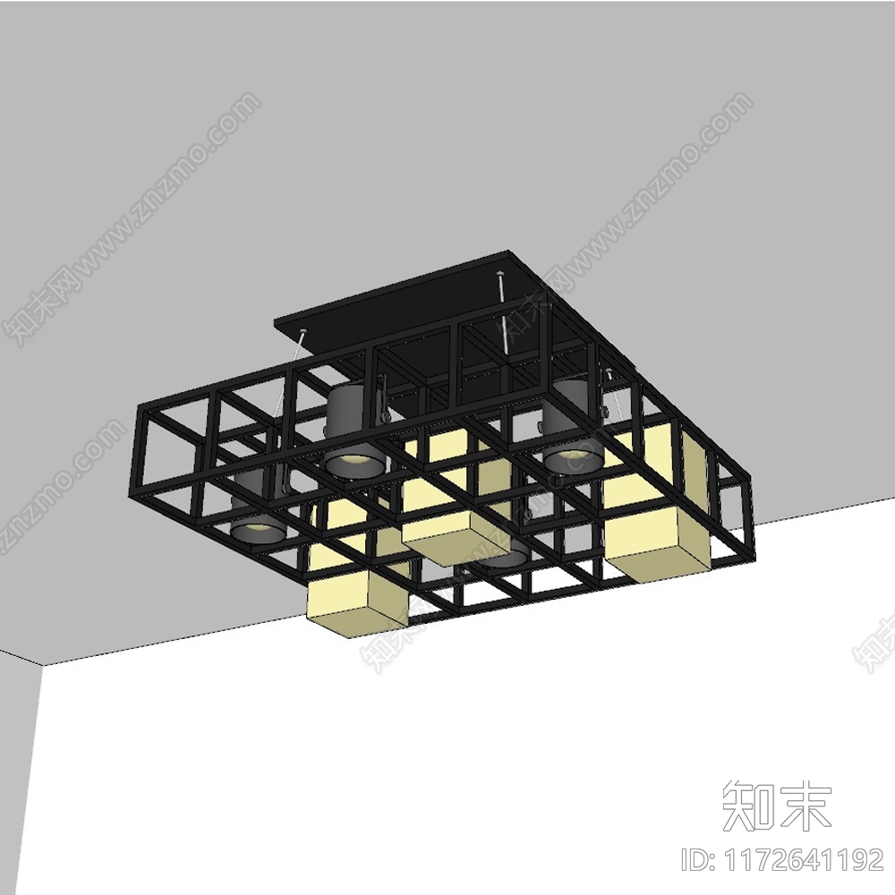 工业吊灯SU模型下载【ID:1172641192】