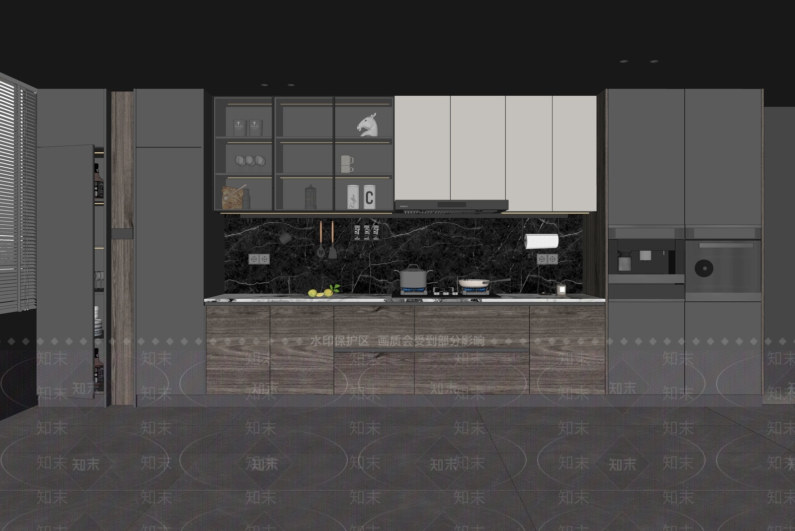 现代橱柜SU模型下载【ID:1172644974】