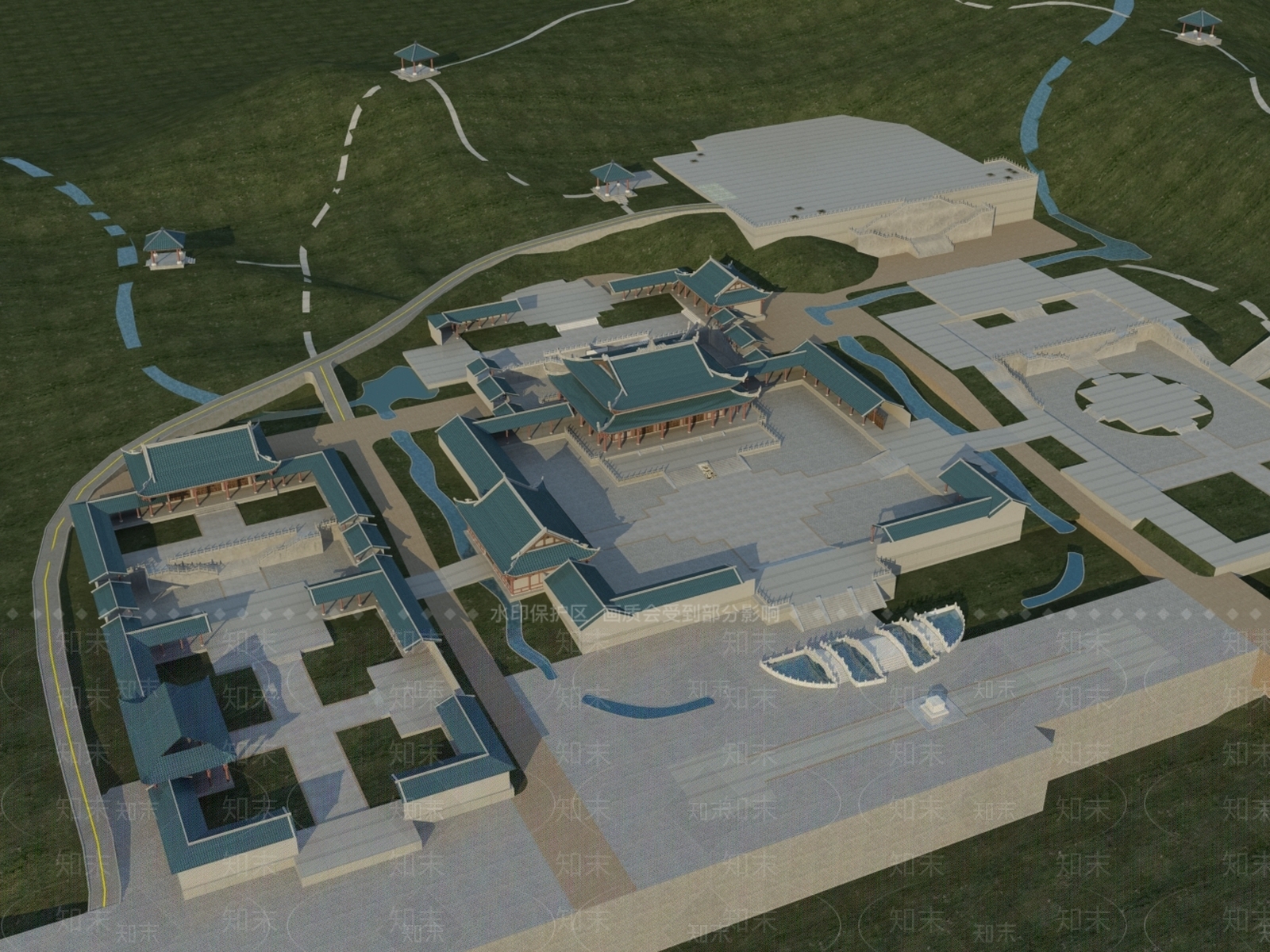 中式古建3D模型下载【ID:1172652320】