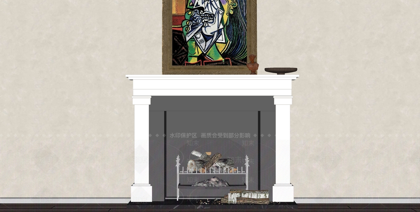 现代壁炉SU模型下载【ID:1172656869】