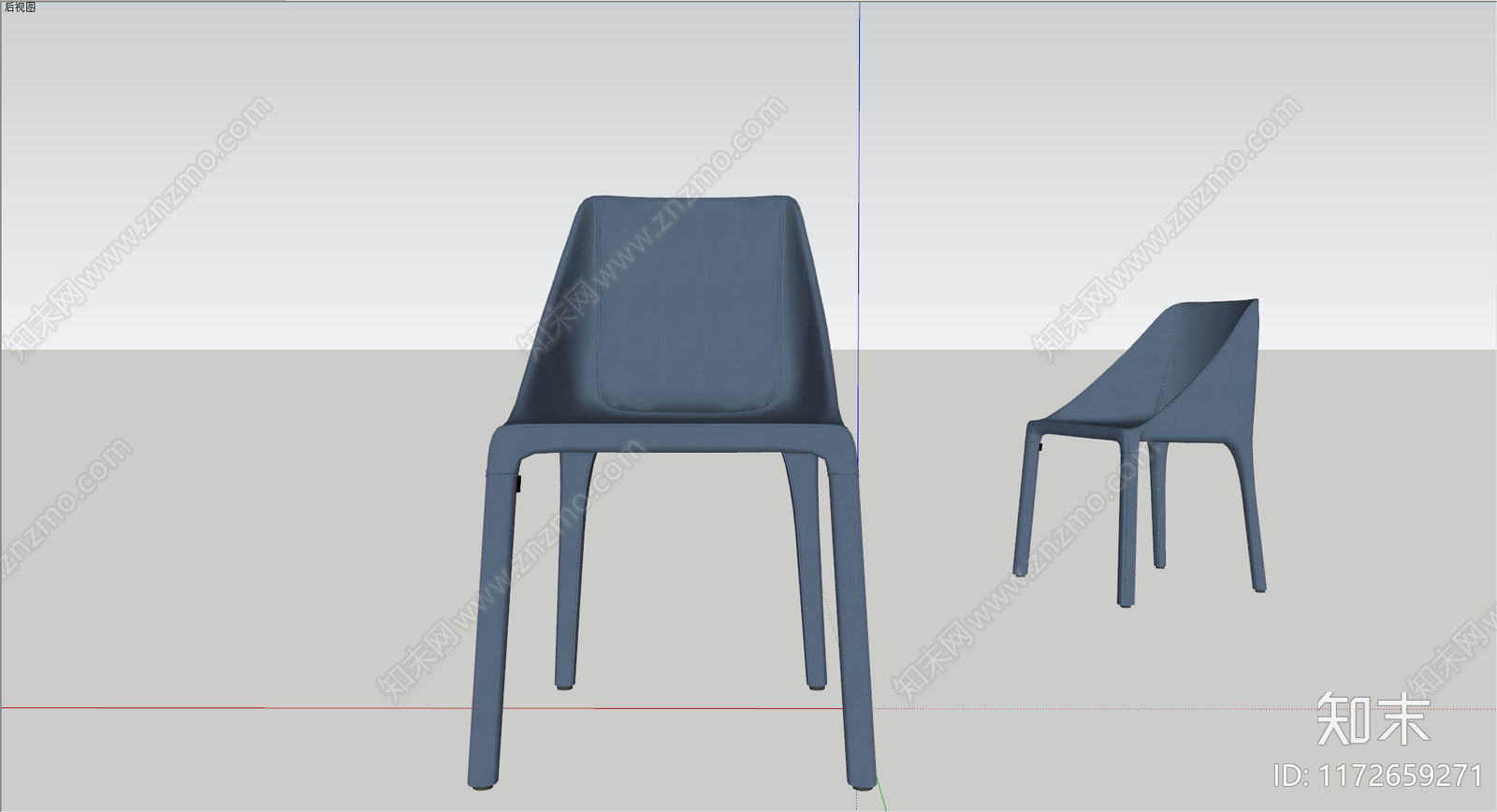 现代简约餐椅SU模型下载【ID:1172659271】