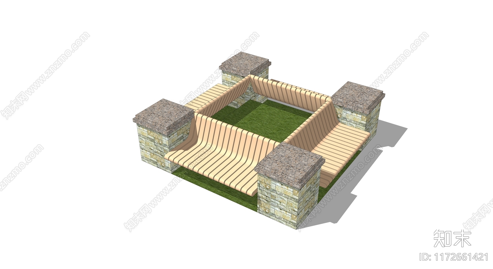 现代景观座椅SU模型下载【ID:1172661421】