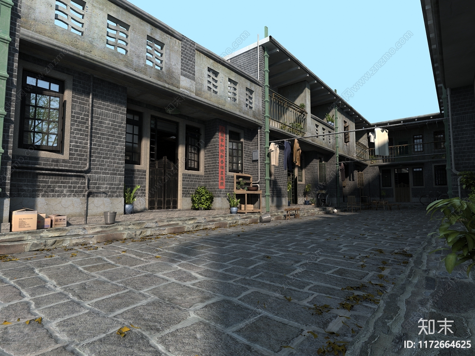 现代古建3D模型下载【ID:1172664625】