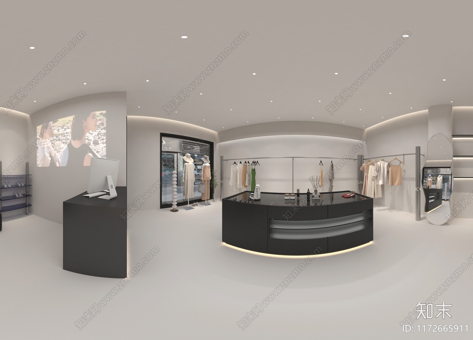 现代简约服装店3D模型下载【ID:1172665911】