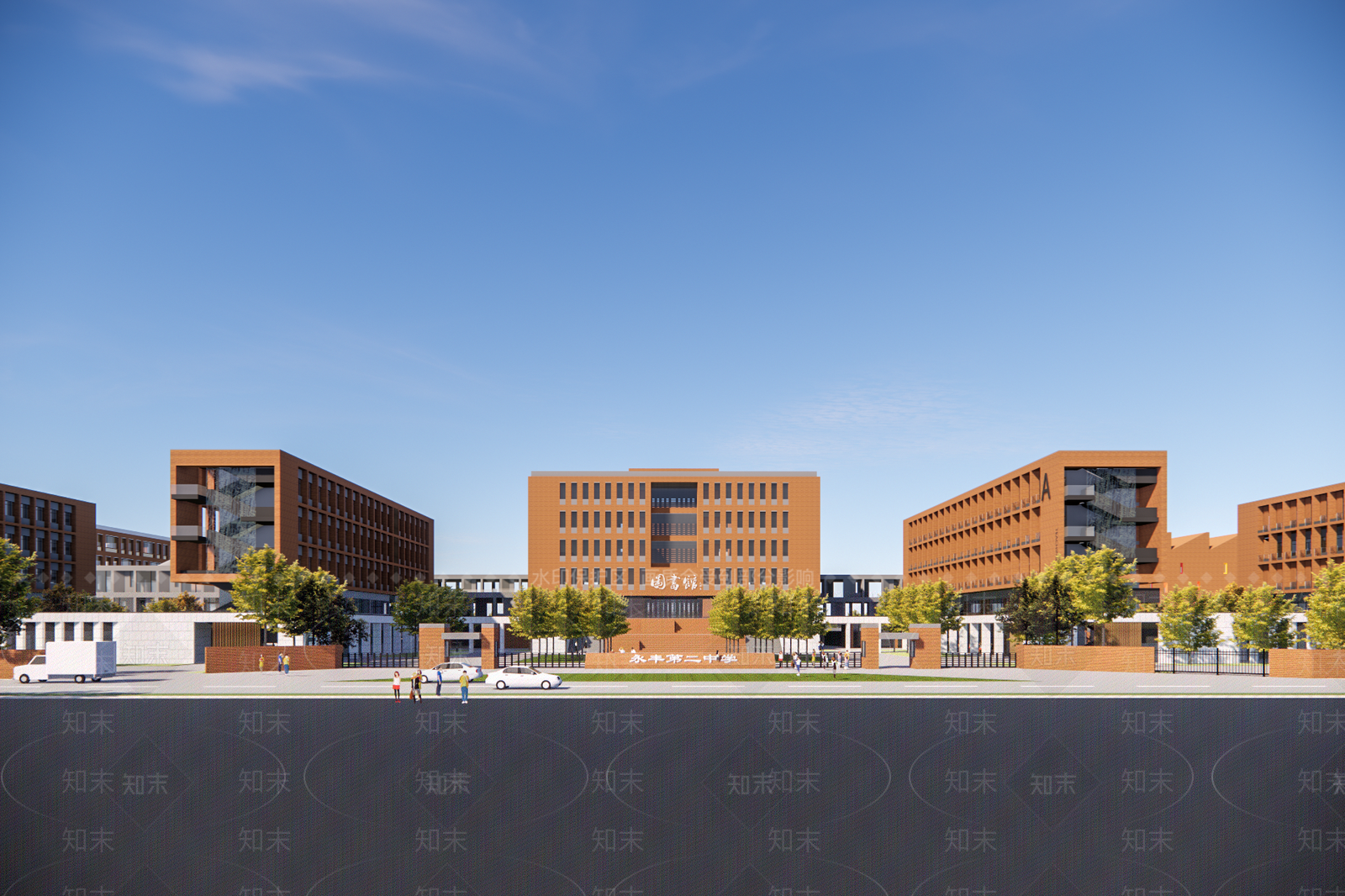 现代学校建筑SU模型下载【ID:1172673216】
