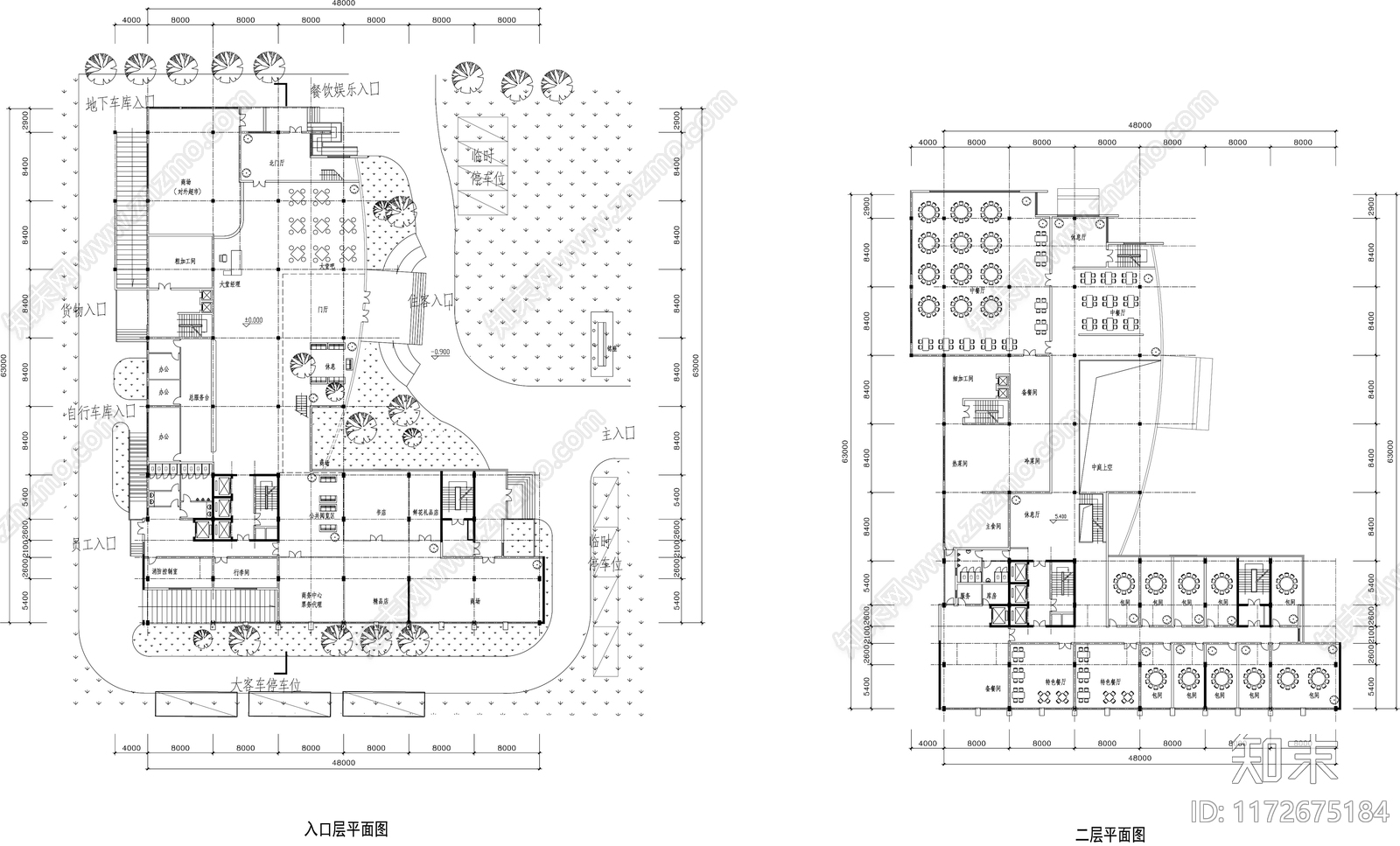 现代酒店cad施工图下载【ID:1172675184】