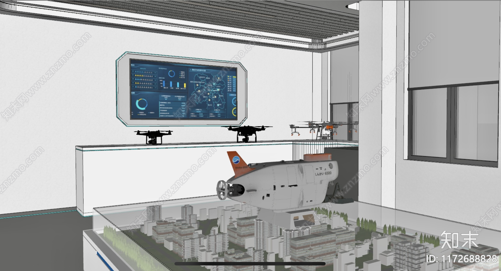 现代工业科技展厅SU模型下载【ID:1172688828】