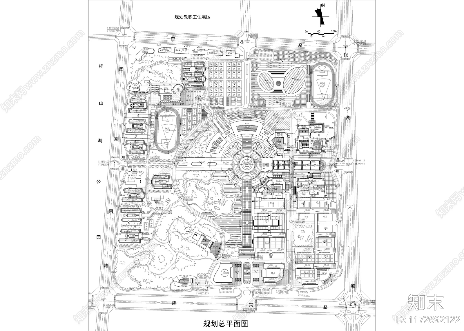 现代校园景观cad施工图下载【ID:1172692122】