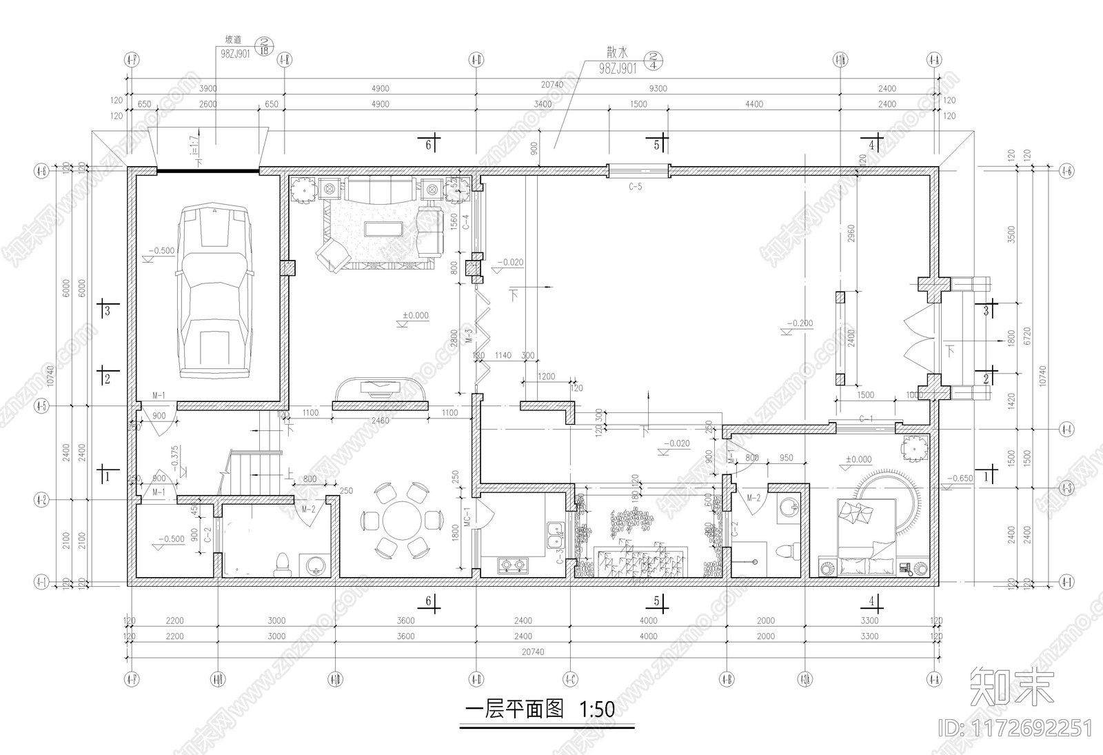 新中式四合院施工图下载【ID:1172692251】