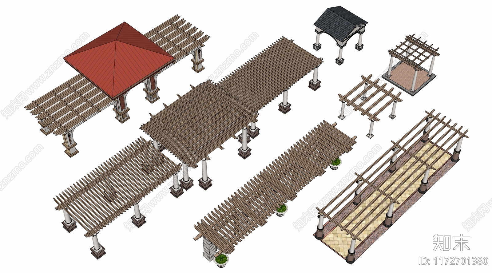 现代欧式亭子SU模型下载【ID:1172701380】