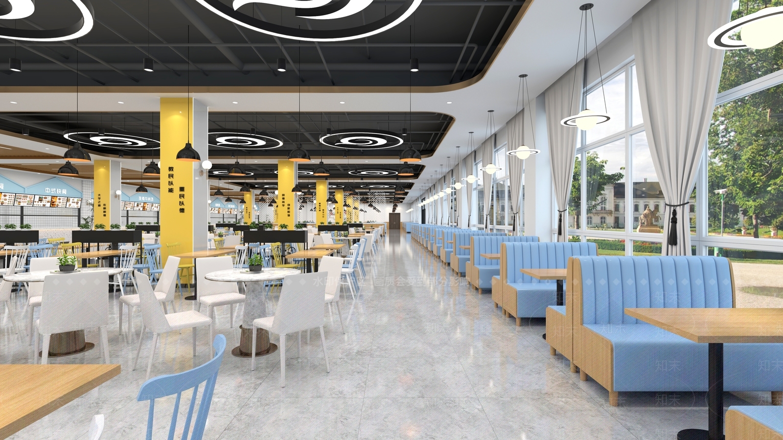 现代食堂3D模型下载【ID:1172703003】