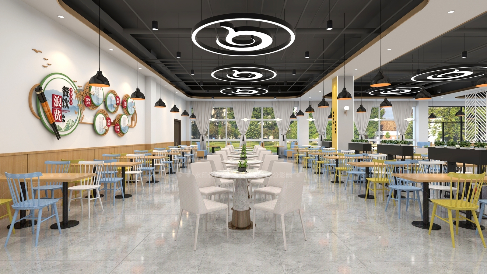 现代食堂3D模型下载【ID:1172703003】