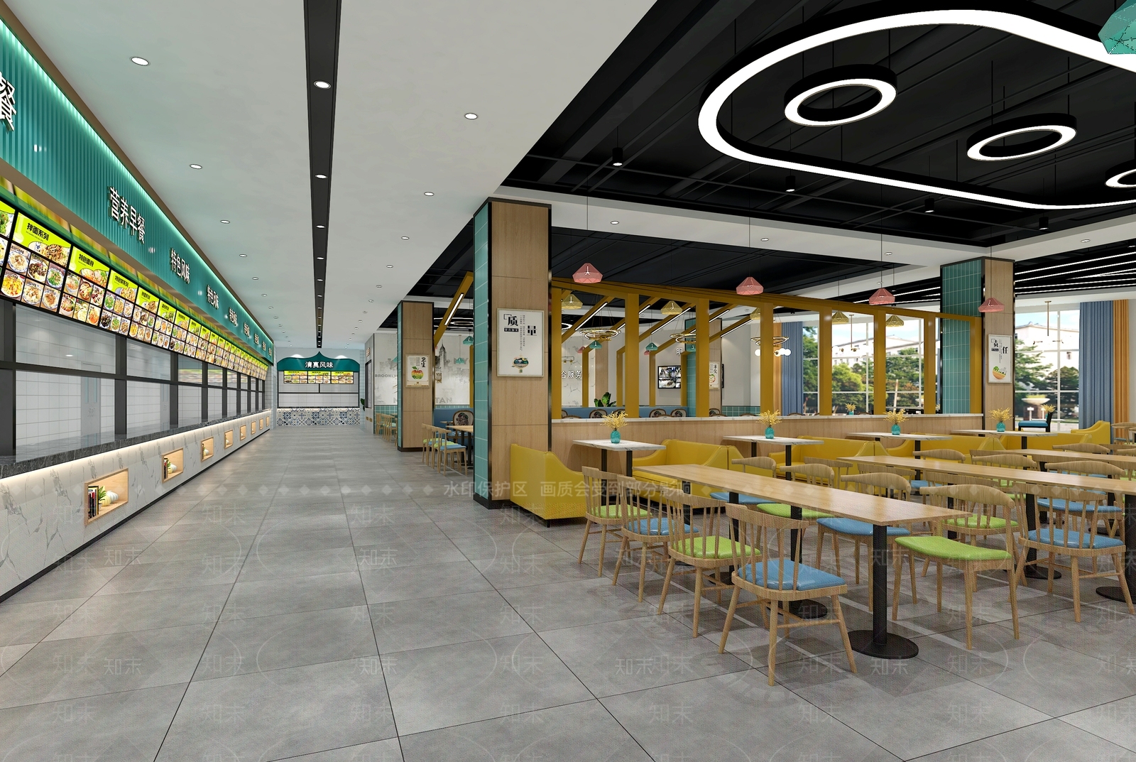 现代食堂3D模型下载【ID:1172708849】