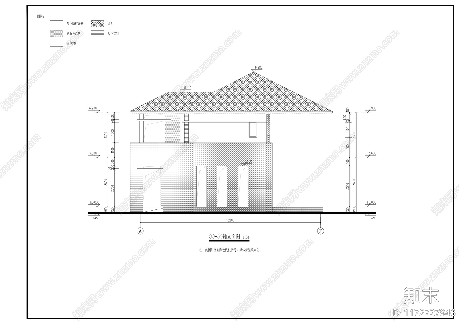 新中式别墅建筑施工图下载【ID:1172727946】