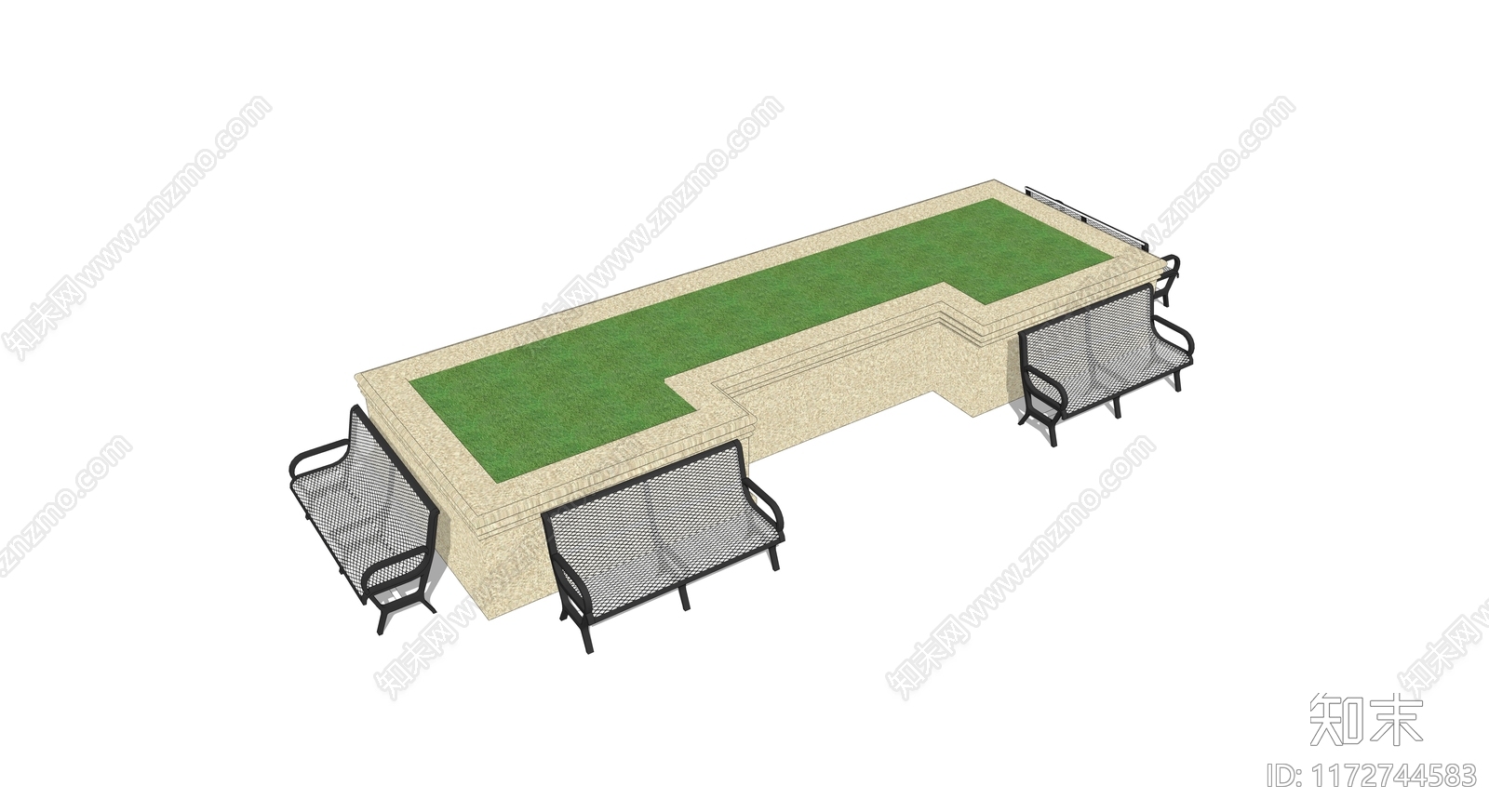 现代景观座椅SU模型下载【ID:1172744583】