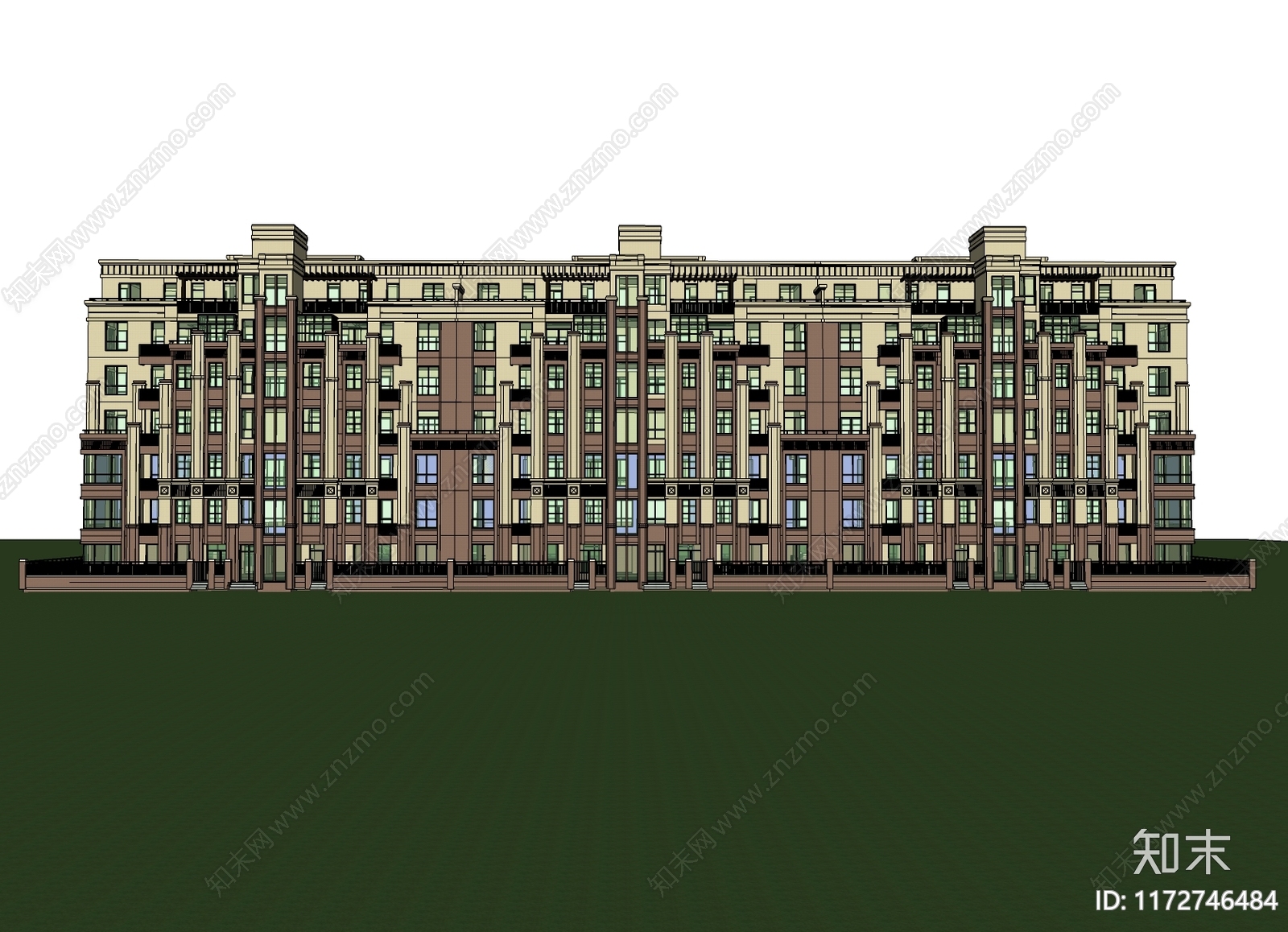 现代欧式多层住宅SU模型下载【ID:1172746484】