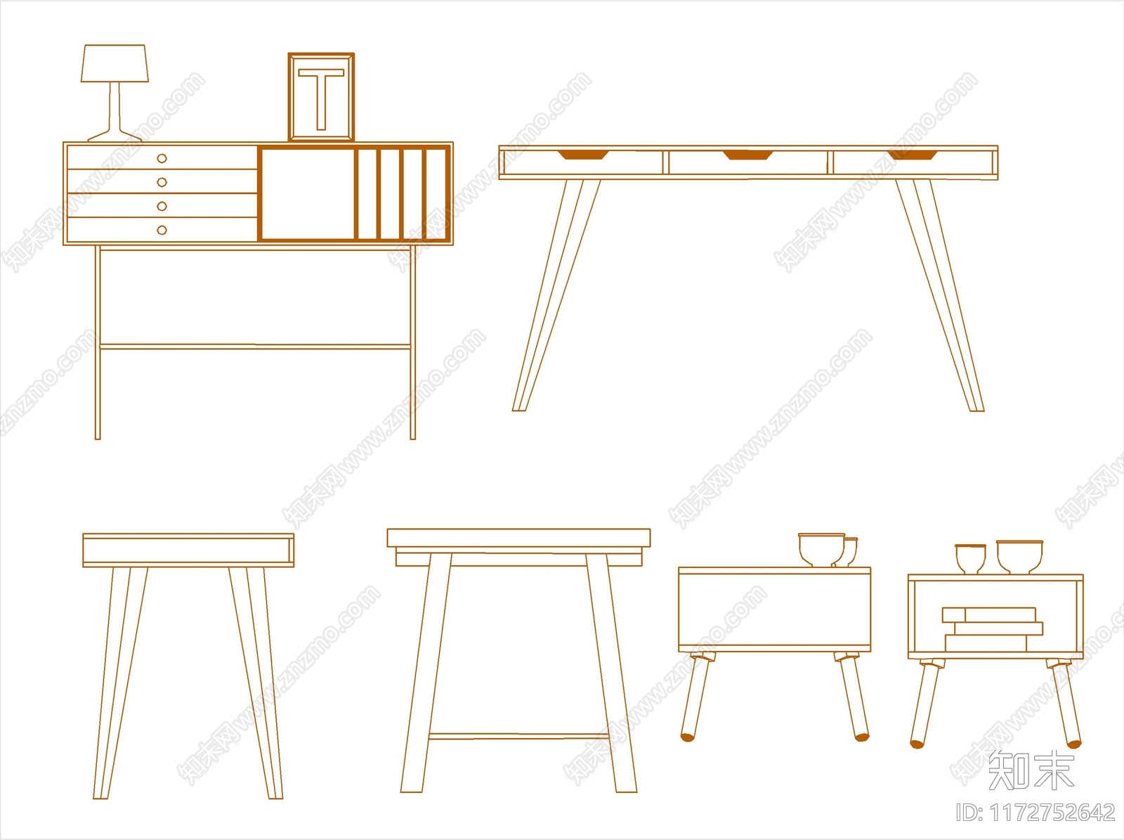 现代综合家具图库施工图下载【ID:1172752642】