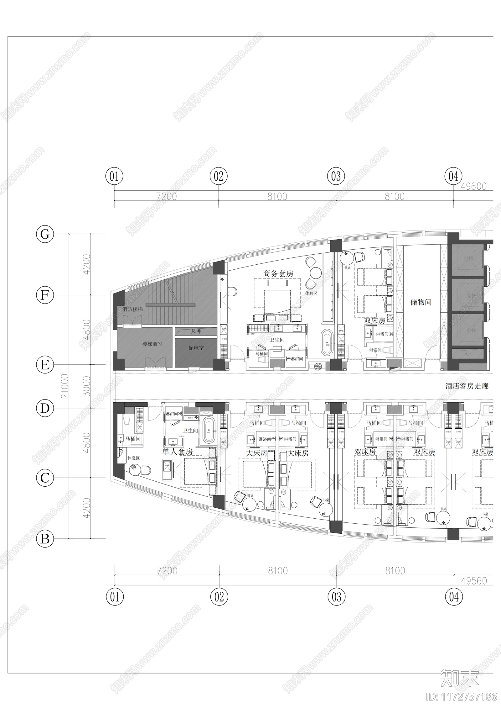 现代民宿cad施工图下载【ID:1172757186】