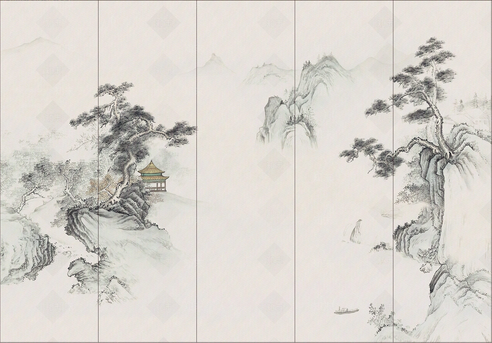 新中式中式硬包贴图下载【ID:1172760287】_【知末网贴图库】