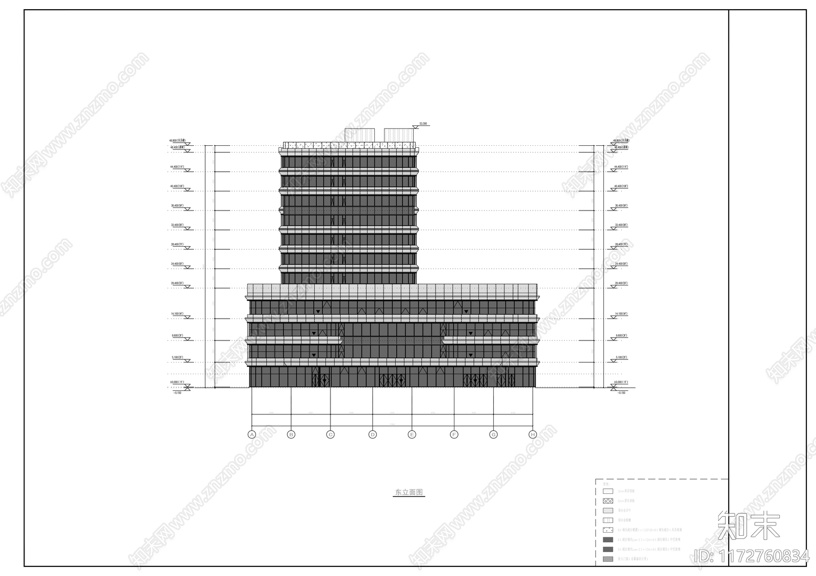 幕墙结构cad施工图下载【ID:1172760834】