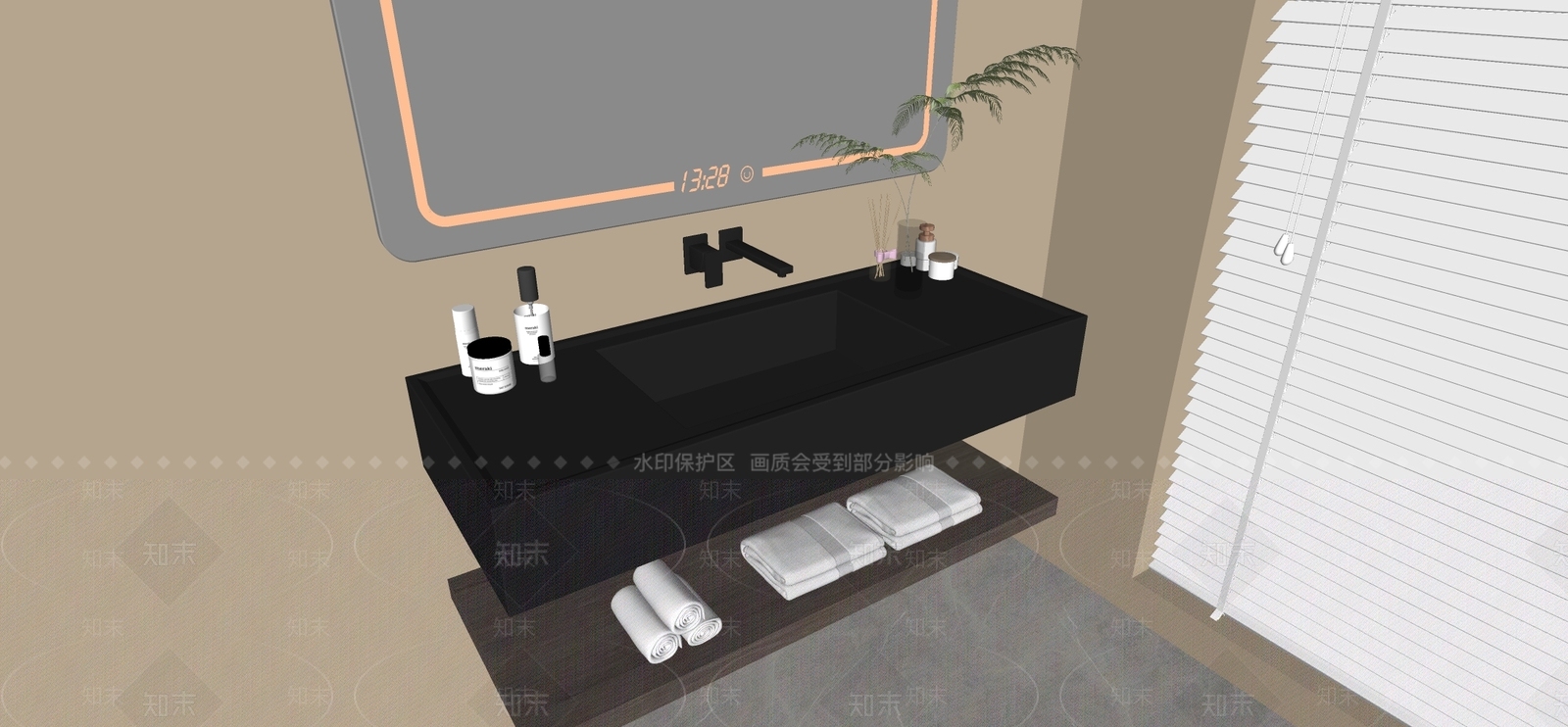 现代浴室柜SU模型下载【ID:1172764869】