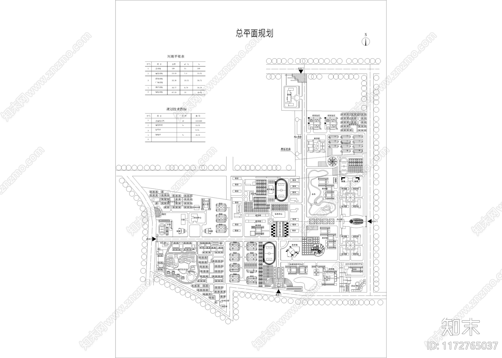 现代校园景观cad施工图下载【ID:1172765037】