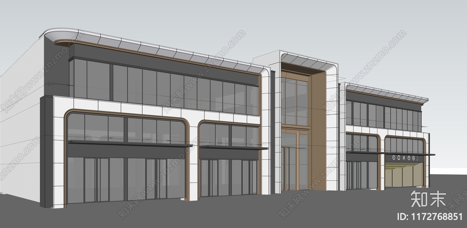 现代轻奢小区建筑SU模型下载【ID:1172768851】