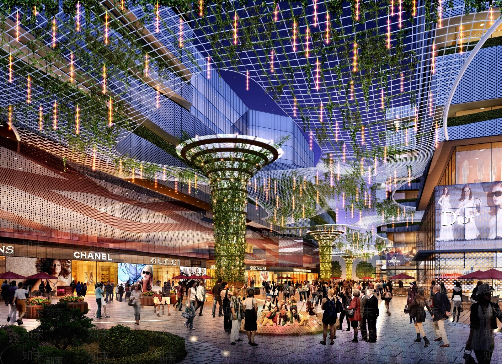 现代商场建筑SU模型下载【ID:1172793481】